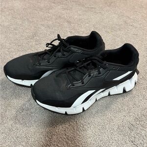 Reebok Men's Zig Black and White Athletic Shoes